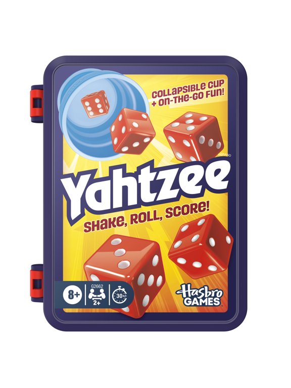 Dice Game with Collapsible Cup & Storage Case, Family Games for 2+ Players, 8+