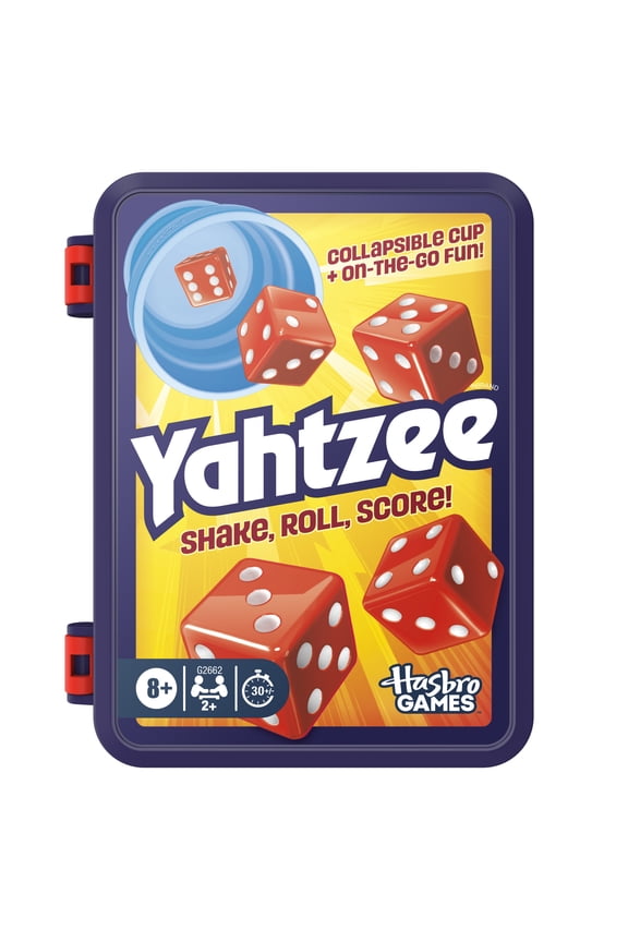 Dice Game with Collapsible Cup & Storage Case, Family Games for 2+ Players, 8+
