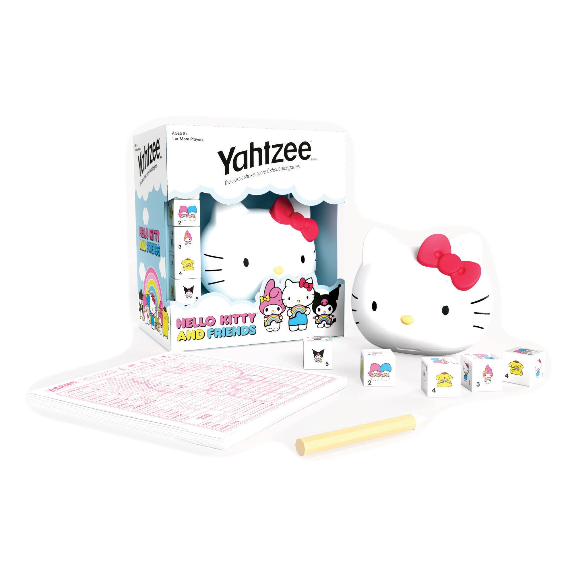 Yahtzee, Dice Game, Hello Kitty and Friends, Collectible Dice Cup