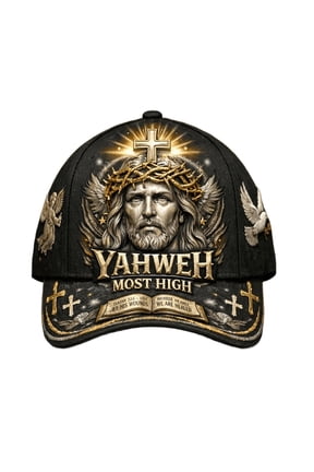 YAHWEH Most High Christian Baseball Cap | Religious Commemorative Hat with Jesus, Cross & Dove Embroidery for Men & Women