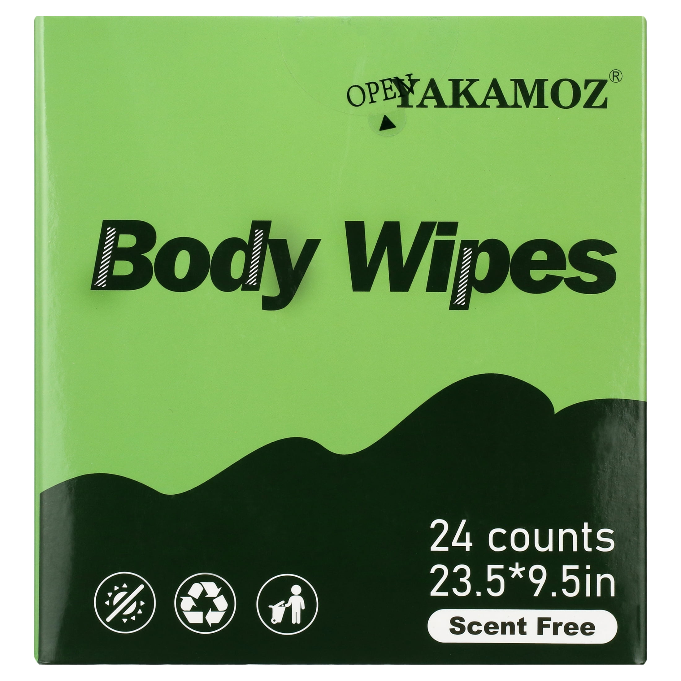 YAKAMOZ Body Wipes for Adults Normal Bathing Rinse Free Refreshing