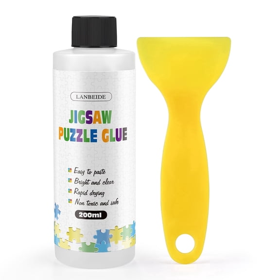LANBEIDE Jigsaw Puzzle Glue Clear with Applicator 1 pack 200ML