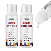 YAKAMOZ Jigsaw Puzzle Glue with Applicator for Adults Children Clear Water-Soluble Quick Dry 240ML