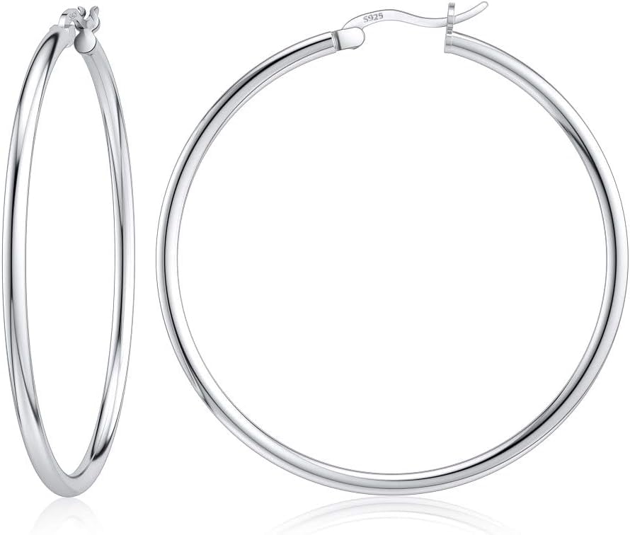 YAKAMOZ-Sterling-Silver-Hoop-