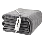 YAKEE Electric Heated Throw Blanket 50"x60" Throw Size, Soft Cozy Flannel Heating Blanket with 4 Heat Levels, 3H Auto-Off for Couch, Great Gift for Dad - Light 