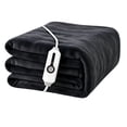 thumbnail image 1 of YAKEE Heated Throw Blanket 50"x 60" Soft Warm Flannel Fast Heating Blanket, 4 Fast Heating Levels & 3 Hours Auto-off, Dark Gray, 1 of 9