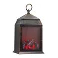 thumbnail image 1 of YAKii 12" H Fireplace Lantern 6 Super Bright LEDs 6 Hours Timer Battery Operated,Plastic Hanging Sitting Decoration Indoor & Outdoor Use,Christmas Day Decoration Antique Copper Brushed., 1 of 15