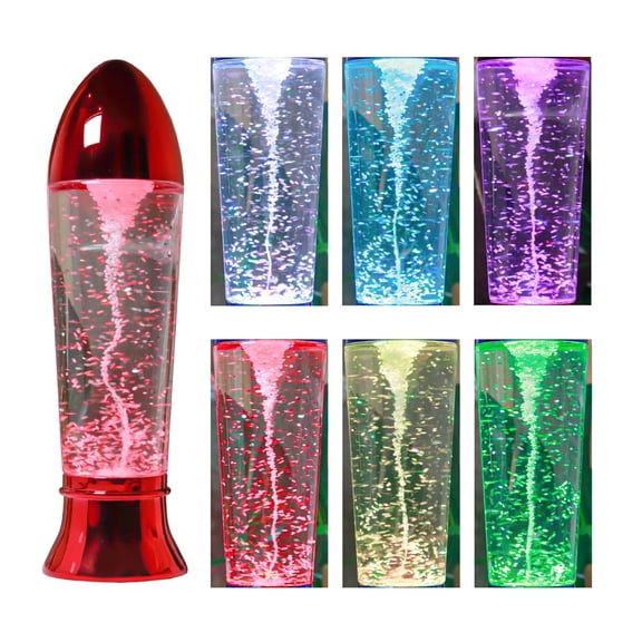 YAKii Tornado Lamp 10.5" Cool Kids Toy LED Color Changing,Tornado Maker Kid Safe Science Toy , Teen Room Decor for Girls and Boys ,Battery/USB Cable Operated,Christmas Day Decoration Red