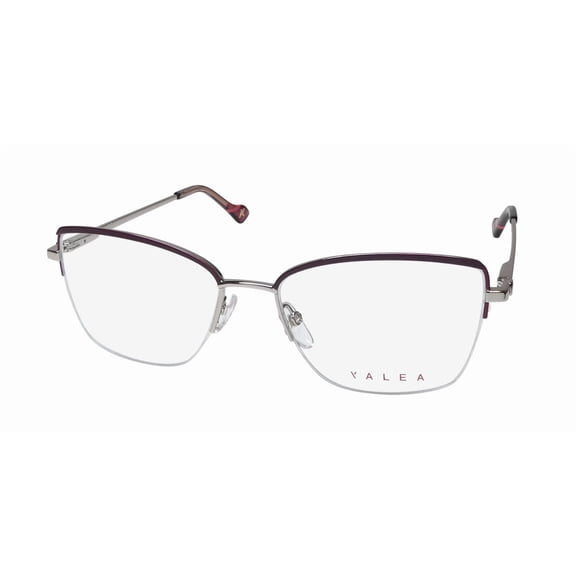 YALEA VYA042 CLAIRE HALF-RIMLESS SHAPE WOMENS DESIGNER EYEGLASS FRAME/GLASSES