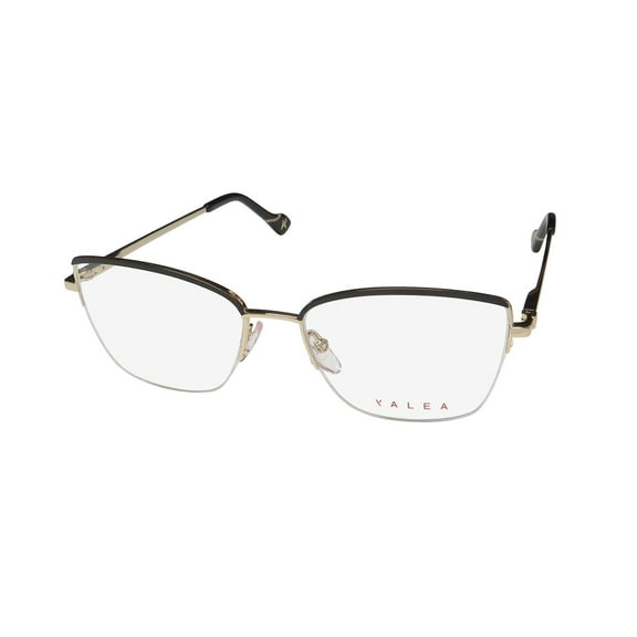 YALEA VYA042 CLAIRE HALF-RIMLESS SHAPE WOMENS DESIGNER EYEGLASS FRAME/GLASSES