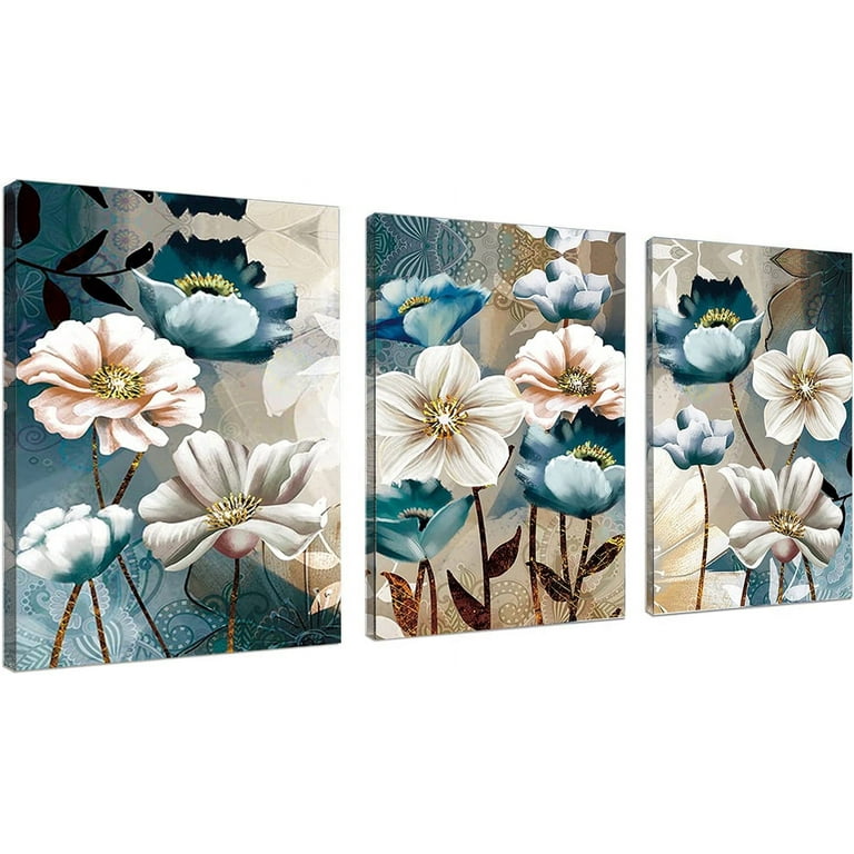 YALKIN 3 Pack Lotus Flowers 5D Diamond Painting Kits for Adults Kids  Beginners DIY Full Round Drill Paint by Diamonds Kits for Home Wall Decor  11.8x15.7in 