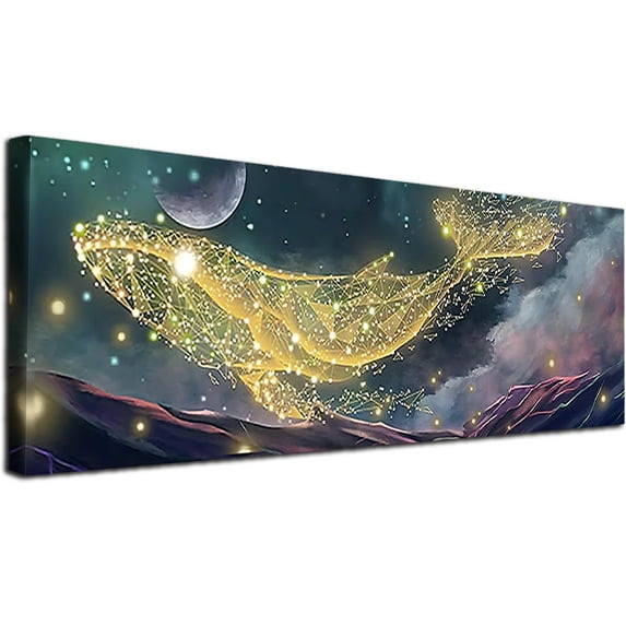 YALKIN 5D Diamond Painting Kit for Adults - DIY Full Round Drill Art Craft Set 35.4x11.8in