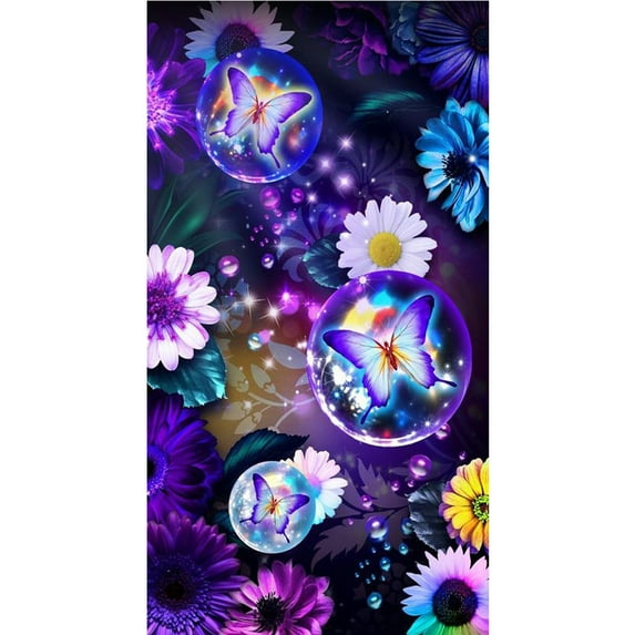 YALKIN 5D Diamond Painting Kits for Adults DIY Butterfly Animal Full Round Drill (27.56 x 15.7 inch) Embroidery Pictures Arts Painting for Home Wall Decor Unisex