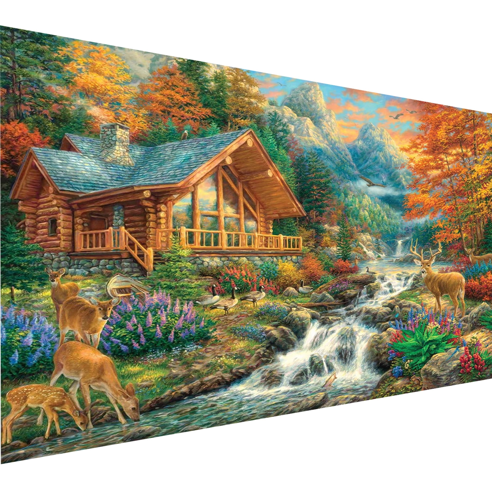 SKRYUIE 5D Diamond Painting Kit - Full Drill Woman With Colorful Lips, 12x16 Inch DIY Diamond Art Craft