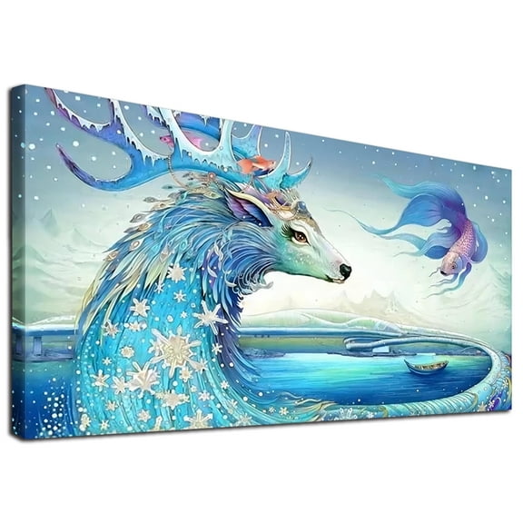 YALKIN 5D Diamond Painting Kits for Adults DIY Large Full Round Drill (70x40cm / 27.56 x 15.7 inch) Embroidery Pictures Arts Painting for Home Wall Decor