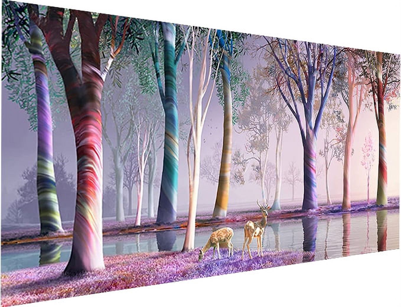 YALKIN 5D Large Diamond Painting Kits for Adults (3.9x3.9inch), Colorful  Forest Deer Full Round Drill Nature Gem Arts Paint by Diamonds Kits Diamond  Art Kits for Home Wall Decor Relax Gift 