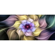 YALKIN 5D Large Diamond Painting Kits for Adults 31.5x3.9inch, Abstracty Flower Full Round Drill Scenery Pictures Arts Paint by Diamonds Kits for Wall Decor Relax Gift