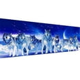 thumbnail image 1 of YALKIN 5D Wolf Animal Diamond Painting Kits for Adults DIY Full Round Drill (35.4x11.8inch) for Home Wall Decor, 1 of 7