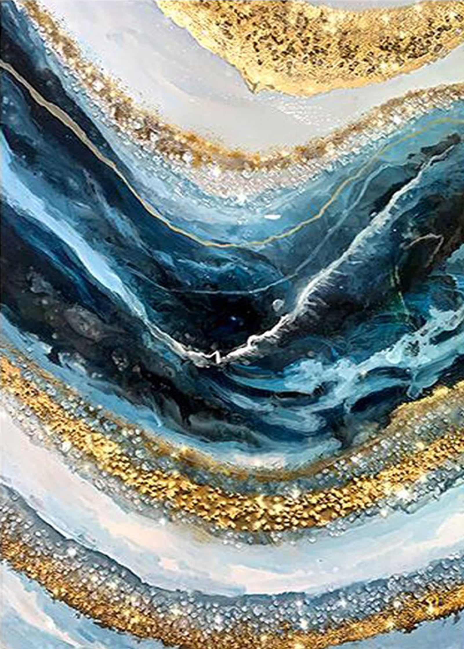 5D DIY Diamond Painting,Paint by Diamonds for Adults, Blue Paper Starry Sky  Paint with Round Full Drill Diamonds Paintings Gem Art for Home Wall
