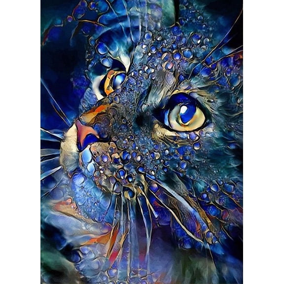 YALKIN Cat 5D Diamond Painting Kits for Adults Kids Beginners DIY Full Round Drill Embroidery Pictures Paint by Diamonds Kits for Home Wall Decor