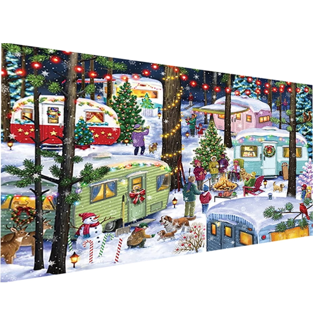 YALKIN Christmas Deer Large Diamond Painting Kits for Adults (27.6