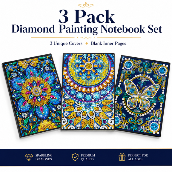 YALKIN Diamond Art Notebook Set -3pcs