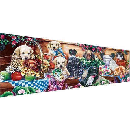 YALKIN Large Diamond Painting Kits for Adults (35.4x11.8inch) DIY Dog Full Round Drill Diamond Art Kits