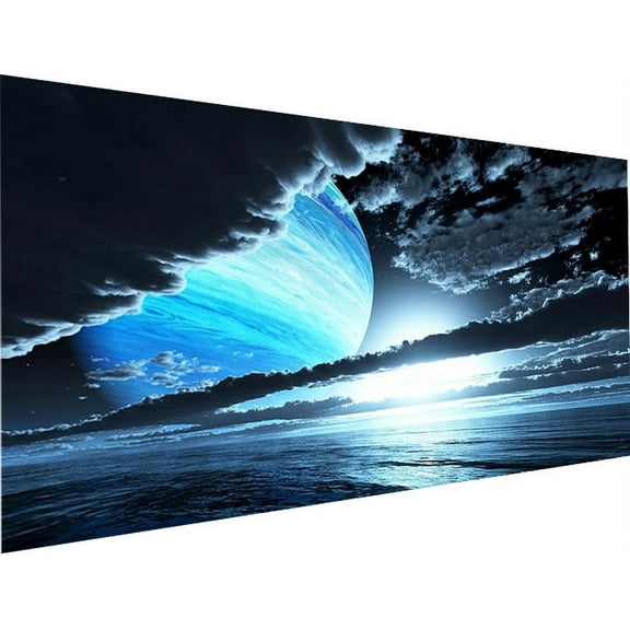 YALKIN Moon Large Diamond Painting Kits for Adults (27.6 x 15.7 inch), 5D Diamond Art Full Round Drill DIY Embroidery Pictures Arts Paint by Number Kits for Home Wall Decor