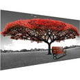 thumbnail image 1 of YALKIN Red Tree Desk Large Diamond Painting Kits for Adults (27.6 x 15.7 inch), 5D Diamond Art Full Round Drill DIY Embroidery Pictures Arts Cross Stitch Kits for Home Wall Decor, 1 of 7