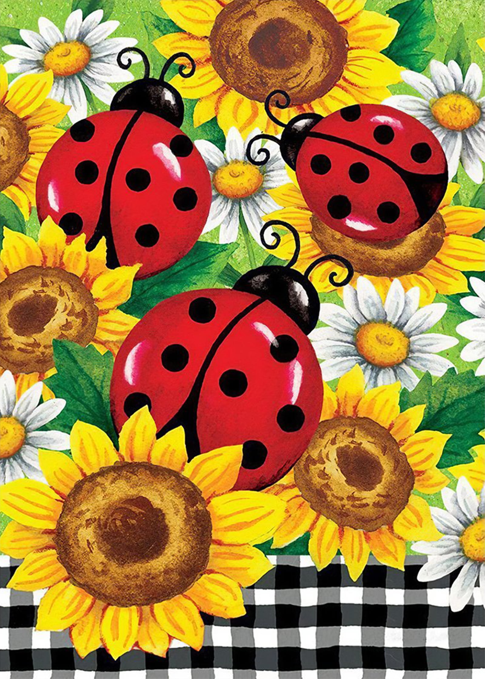 YALKIN Sunflower Laduybug 5D Diamond Painting Kits for Adults Kids