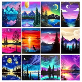 YALKIN Mountain Diamond Painting Art and Craft Kits 12 Piece -12x16in