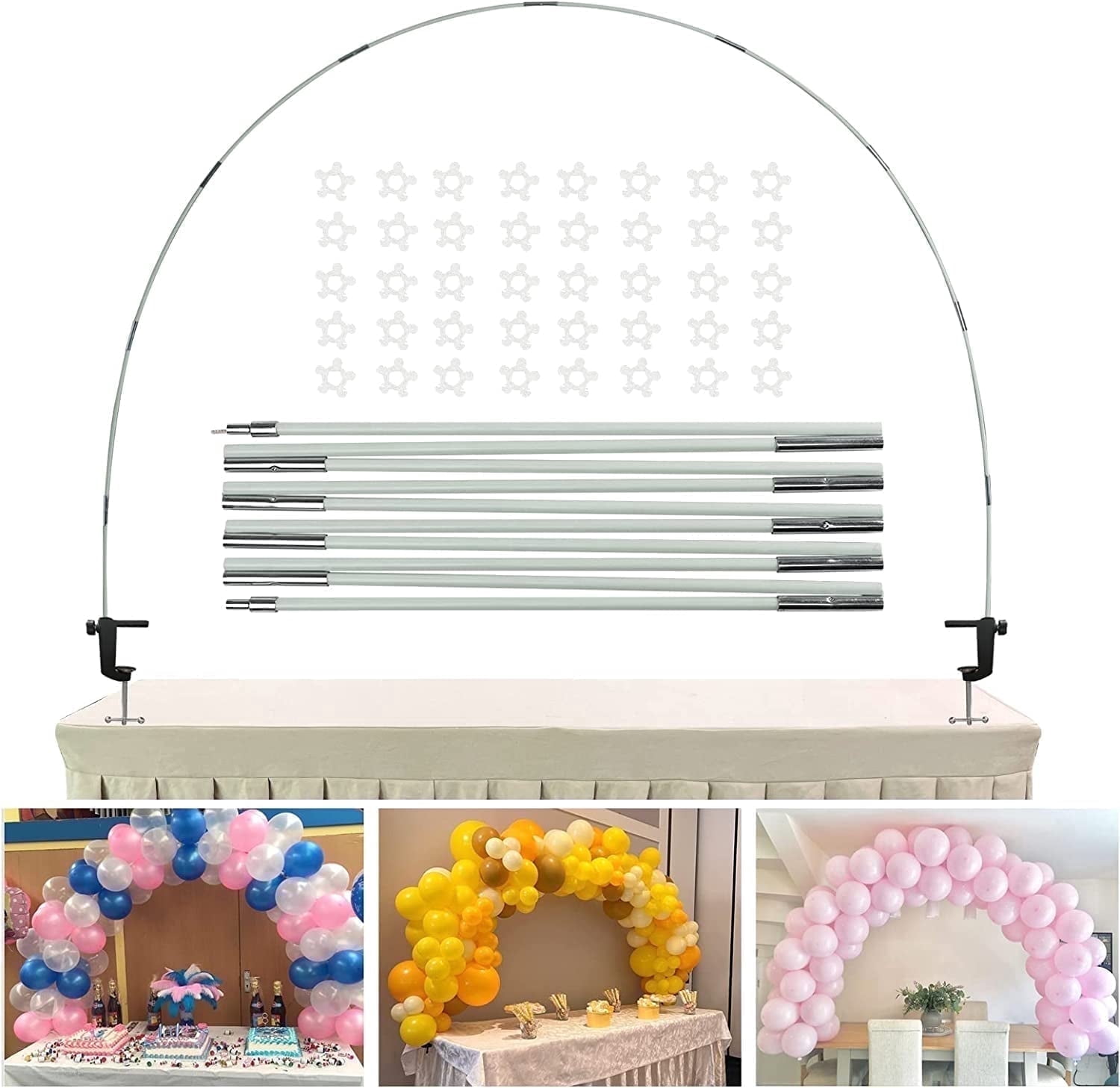 YALLOVE 12ft Adjustable Balloon Arch Kit With 30 Clips For Quick Party yallove-12ft-adjustable-balloon-arch-kit-with-30-clips-for-quick-party