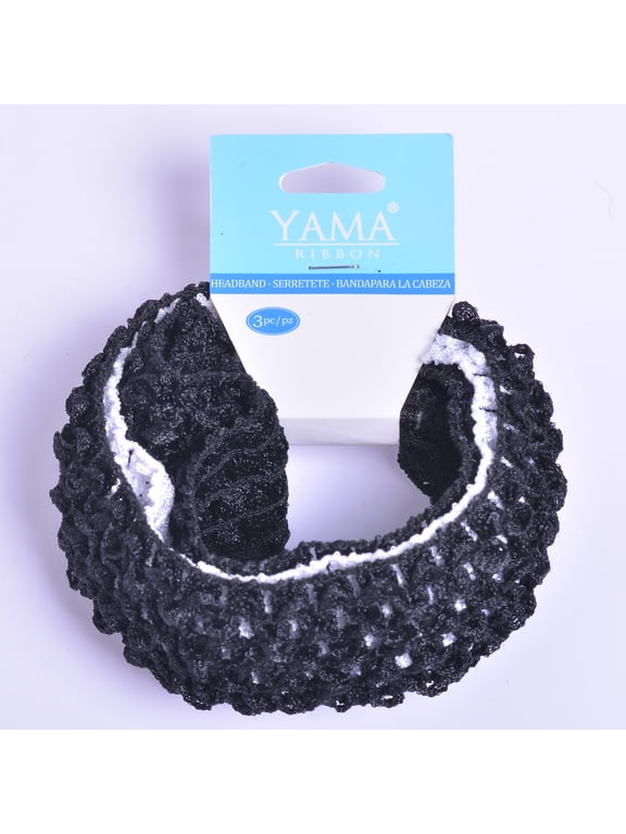 Fashion Headbands Kids Knit Crochet Headband in Black & White, 3 ct (1 Pack)