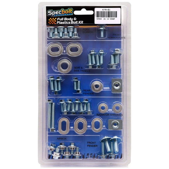 YAMAHA 10-14 YZ450F FULL BODY PLASTICS & AIRBOX BOLT KIT