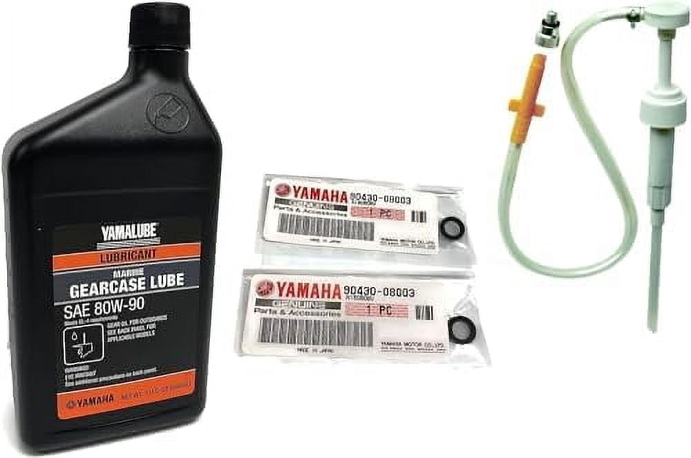 YAMAHA Yamalube OEM Outboard Gear Lube Kit w/Pump, ACC-GEARL-UB-QT Lower Unit Oil, Gaskets 2 Stroke 4 Stroke F15 F20 F25 F40 F50 F60 F70 F75 F90 F115 F150 F175 F200 F225 F