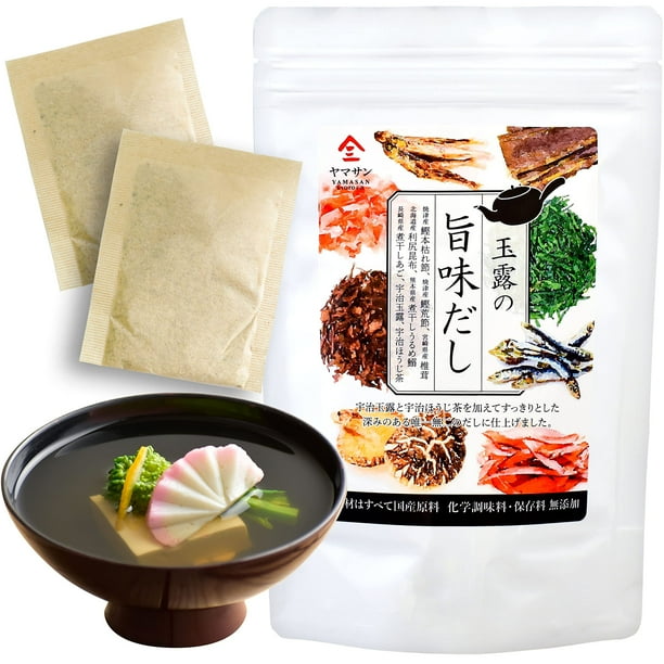 YAMASAN Dashi Soup Stock Umami Broth Packet, Made in Japan, 8g x 15