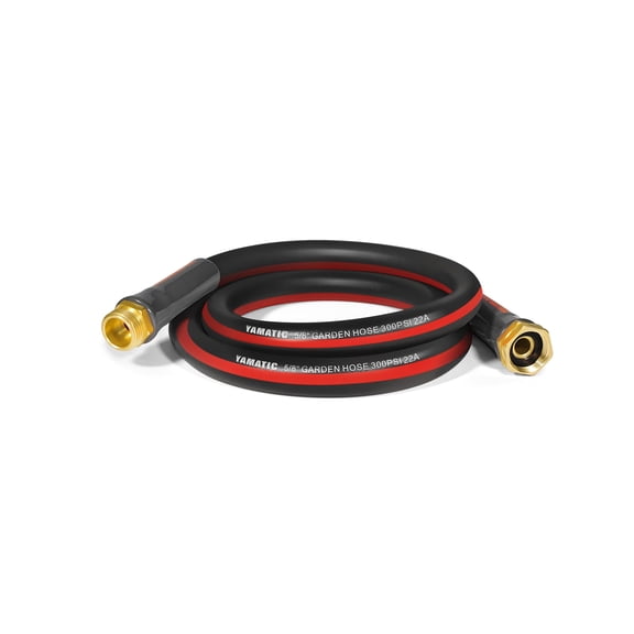 YAMATIC 5/8" x 100 ft Garden Hose, 10-Function Nozzle, Swivel Handle, Kinkless, Leakproof
