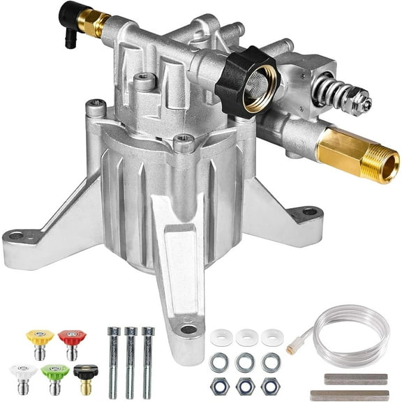 YAMATIC 7/8" Vertical Pressure Washer Pump, 3000 PSI @ 2.5 GPM, Replacement for GCV160, GCV190, Ryobi, Troy-Bilt, Homelite Power Washers, Rear Inlet/Outlet