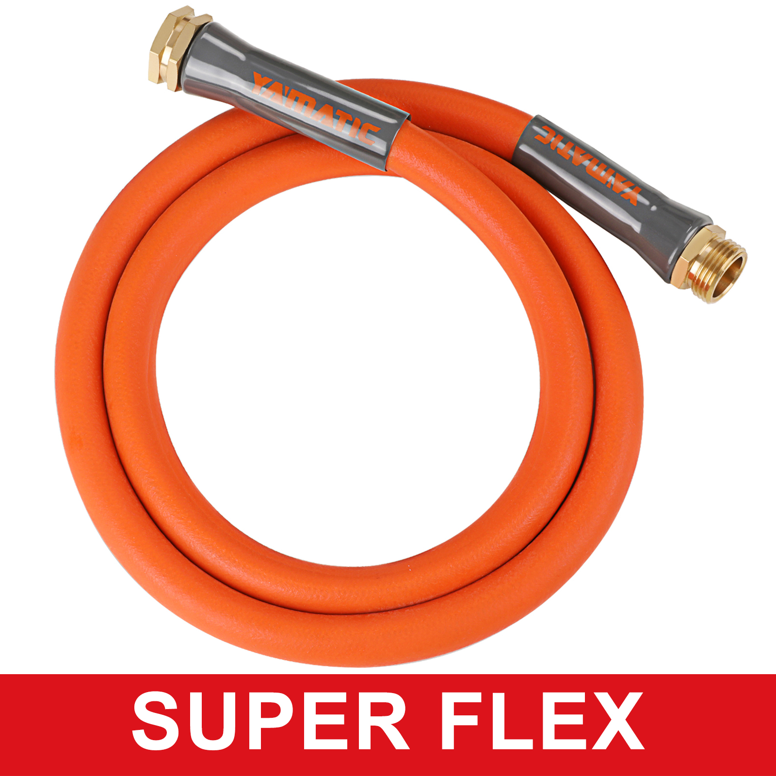 YAMATIC Garden Hose 5/8 in x 5 ft, Burst 600 PSI Water Hose for Outside