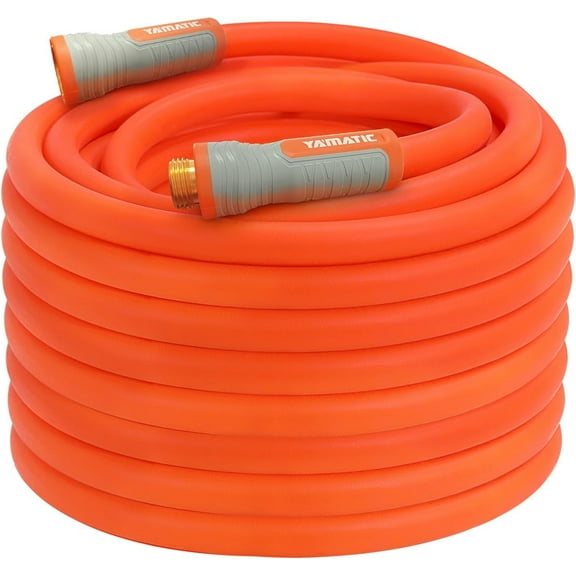YAMATIC Garden Hose 5/8 x 75 Ft Water Hose, Burst 600 PSI Water Hoses for Outside,Flexible, Kink Resistance Hose