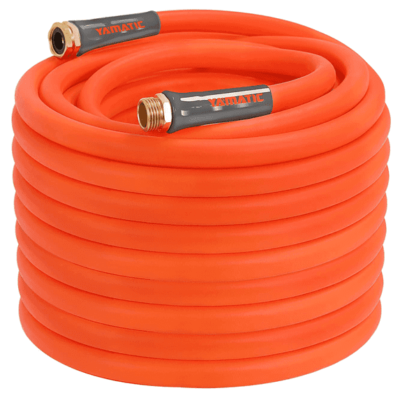 YAMATIC Heavy Duty Garden Hose 5/8 in x 100 ft, Water Hose, Burst 600 PSI, Lightweight, All Weather