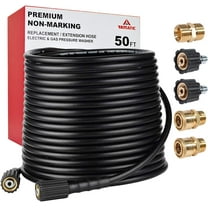 YAMATIC Kink Resistant 50 ft Pressure Washer Hose, 3200 PSI, M22 to 3/8" Quick Connect