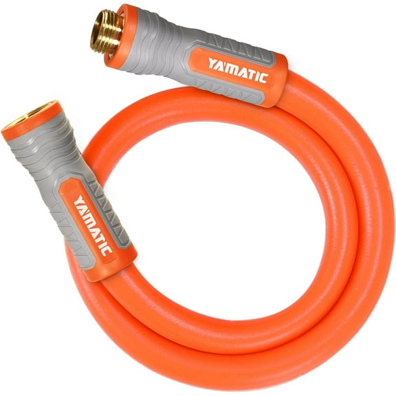 YAMATIC Short Garden Hose 5/8 in x 3 ft, Flexible Leader Hose, Heavy Duty Water Hose