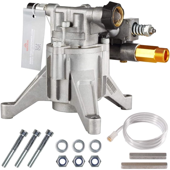 YAMATIC Vertical Pressure Washer Pump  3000 PSI @ 2.5 GPM OEM & Replacement Pump for Power Washer Compatible with 308653045, 308653093, 308653052, 308653078, GCV190 Rear Inlet/Outlet