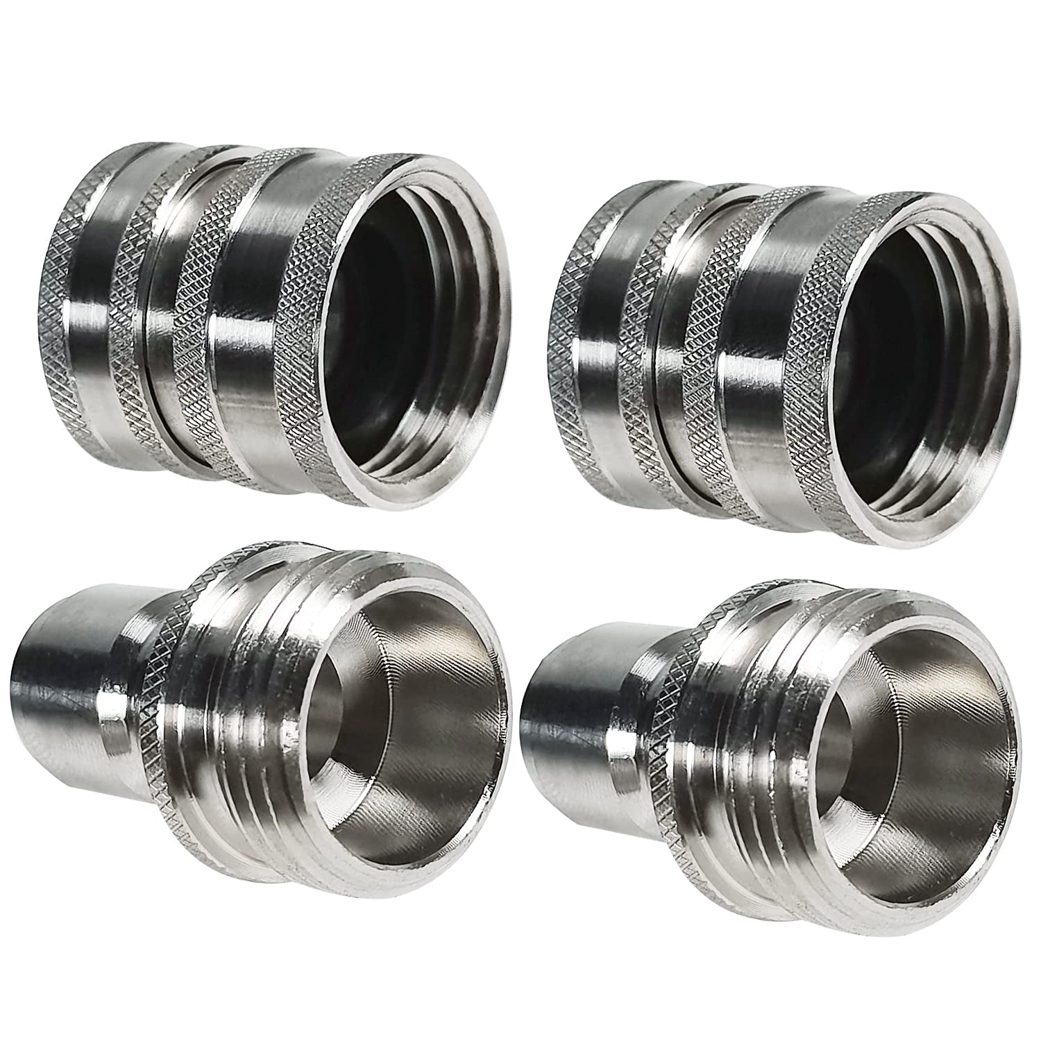 YAMATIC Water Hose Fittings Stainless Steel Garden Hose Quick Connect Water Hose Fittings - 3/4" Thread - Durability and Leak Free Upgrade