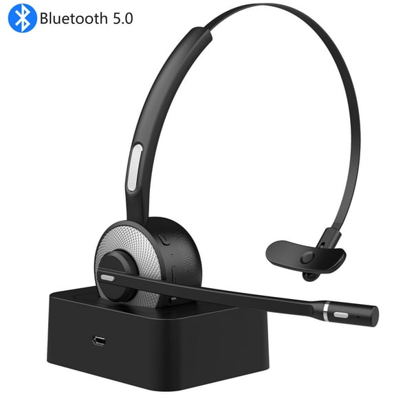 YAMAY M98 Bluetooth Headset with Noise Canceling Mic Wireless Headset for Truck Driver Call Center Office PC Skype