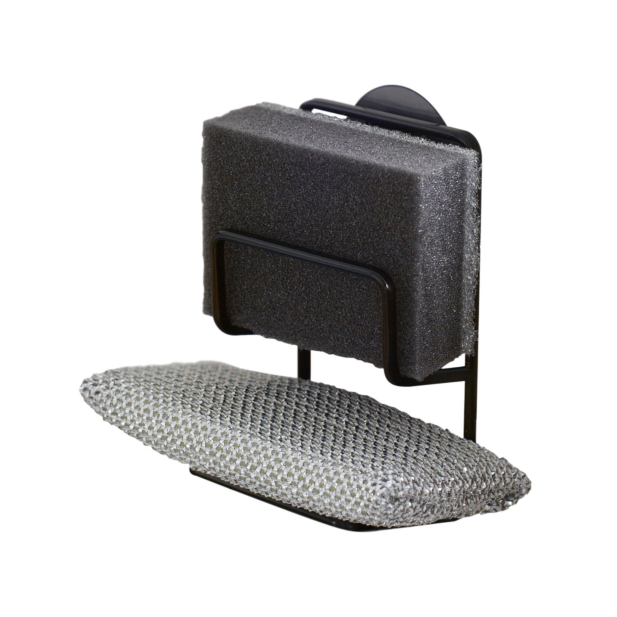 Sponge Support Yamazaki Home Sponge Holder, Black, Steel, Supports 1.1 pounds, Water ...