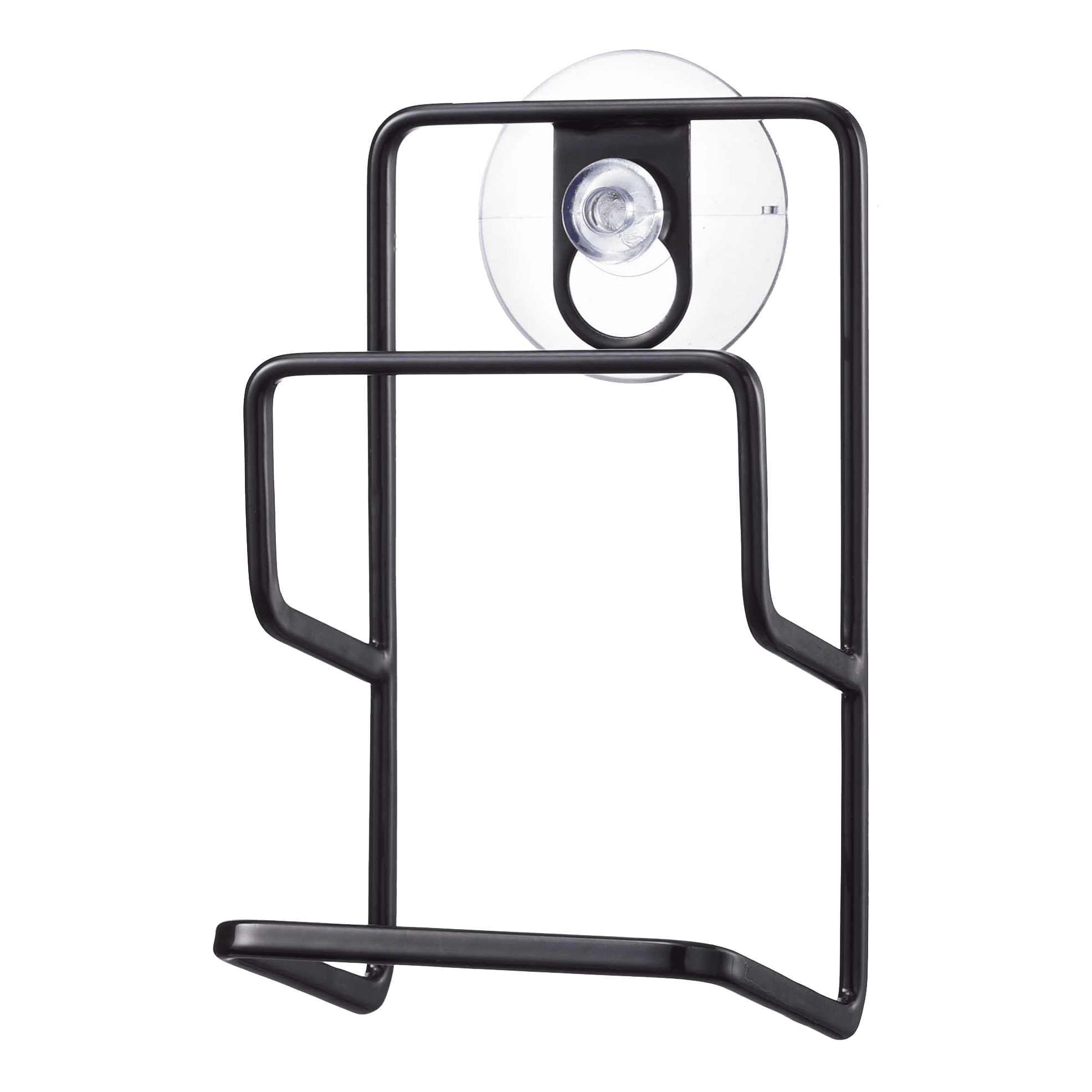 Black Metal Double Sponge Holder with Suction Mount