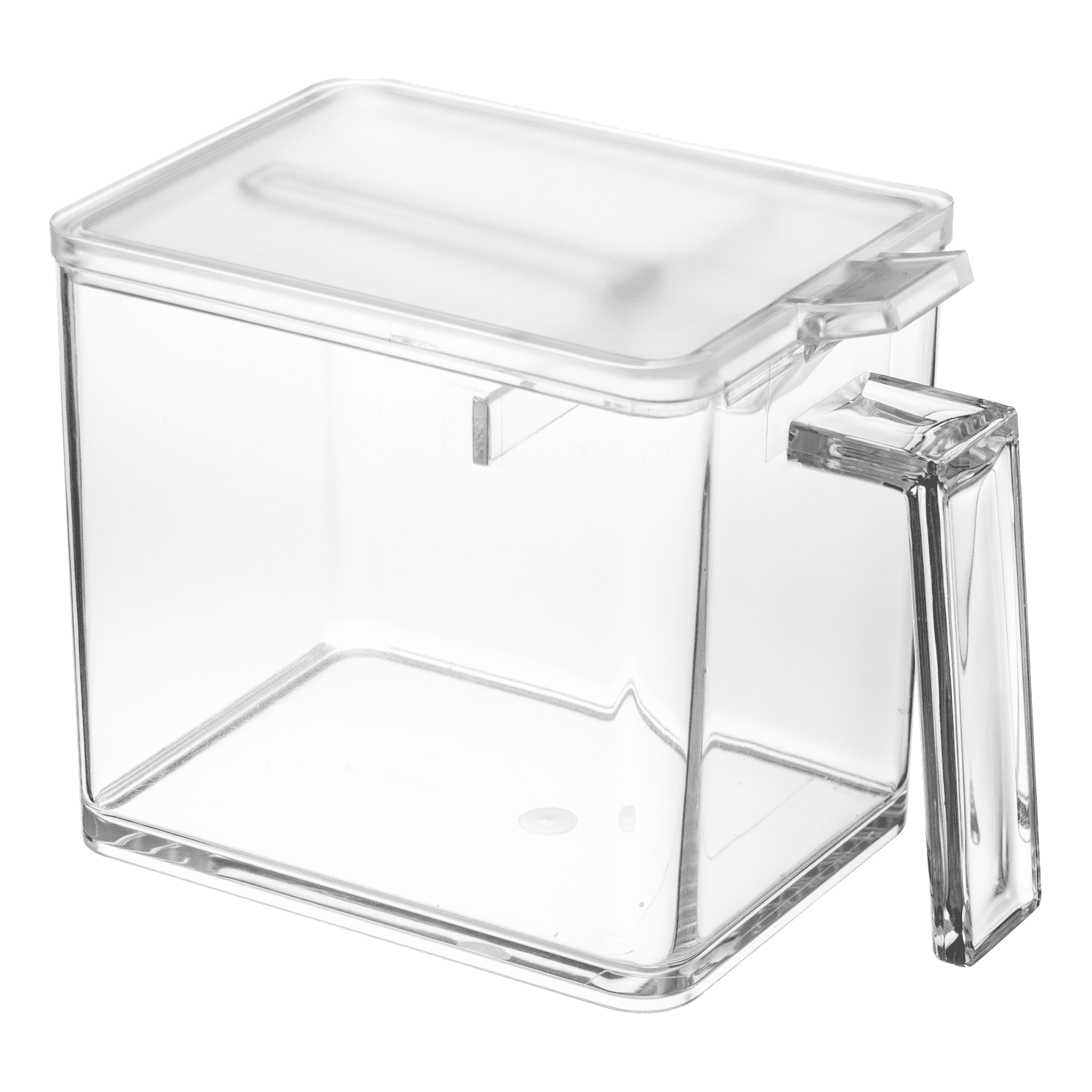 Large Clear Plastic Spice Jar with Flip Top Lid