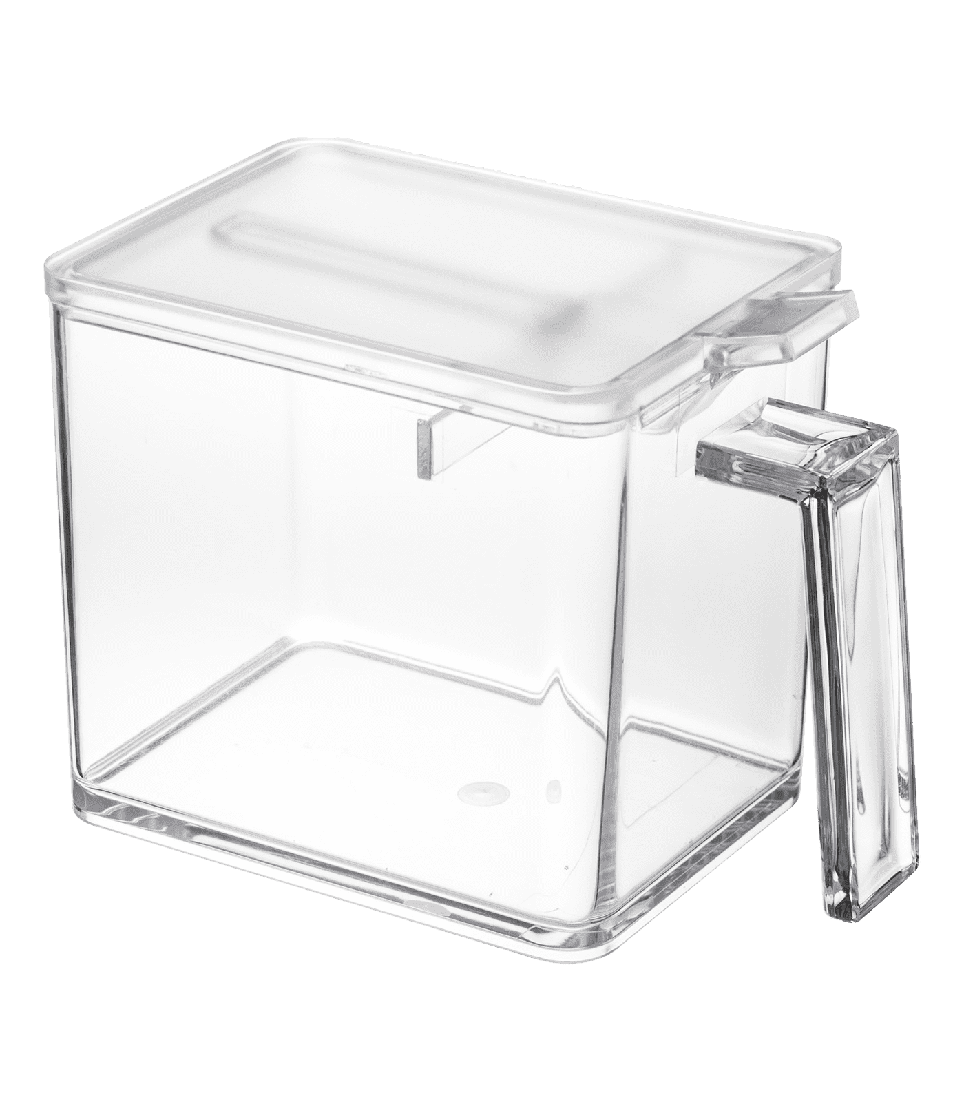 Large Clear Plastic Spice Jar with Flip Top Lid